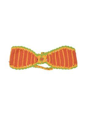 Akoia Strapless Crochet Bikini Top in Orange